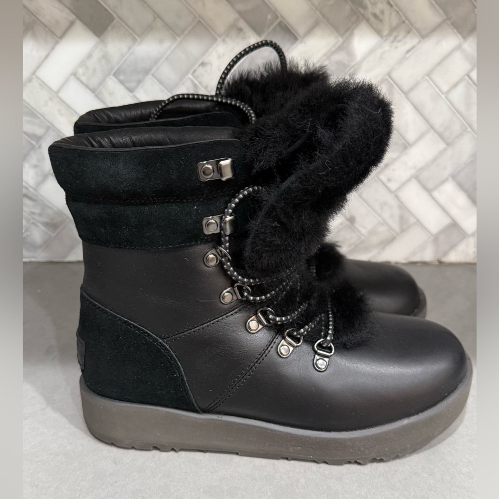 UGG waterproof leather/ shearling boots NWT 6.5 size